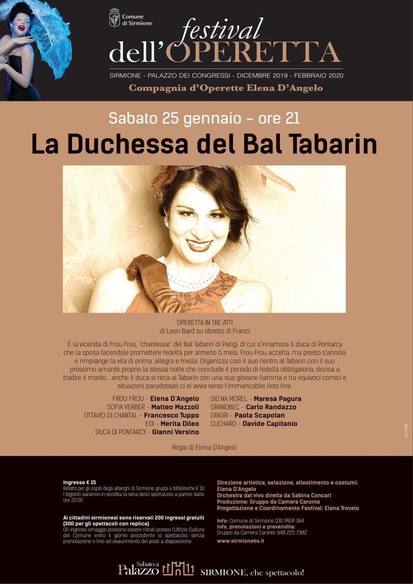 La Duchessa del Bal Tabarin, Festival dell'operetta, Sirmione 2020