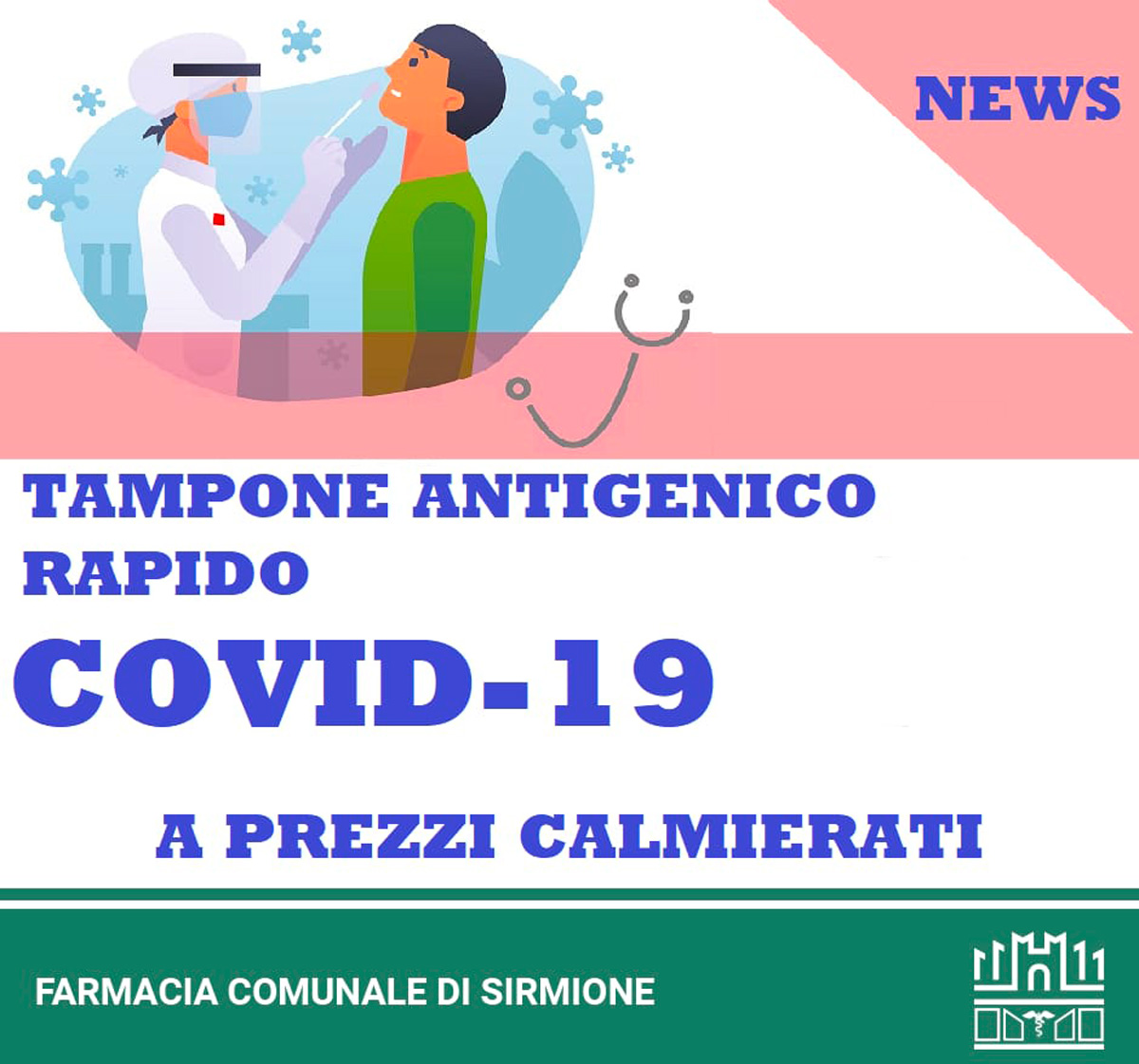 Tampone antigienico rapido Covid19 alla Farmacia Comunale di Sirmione